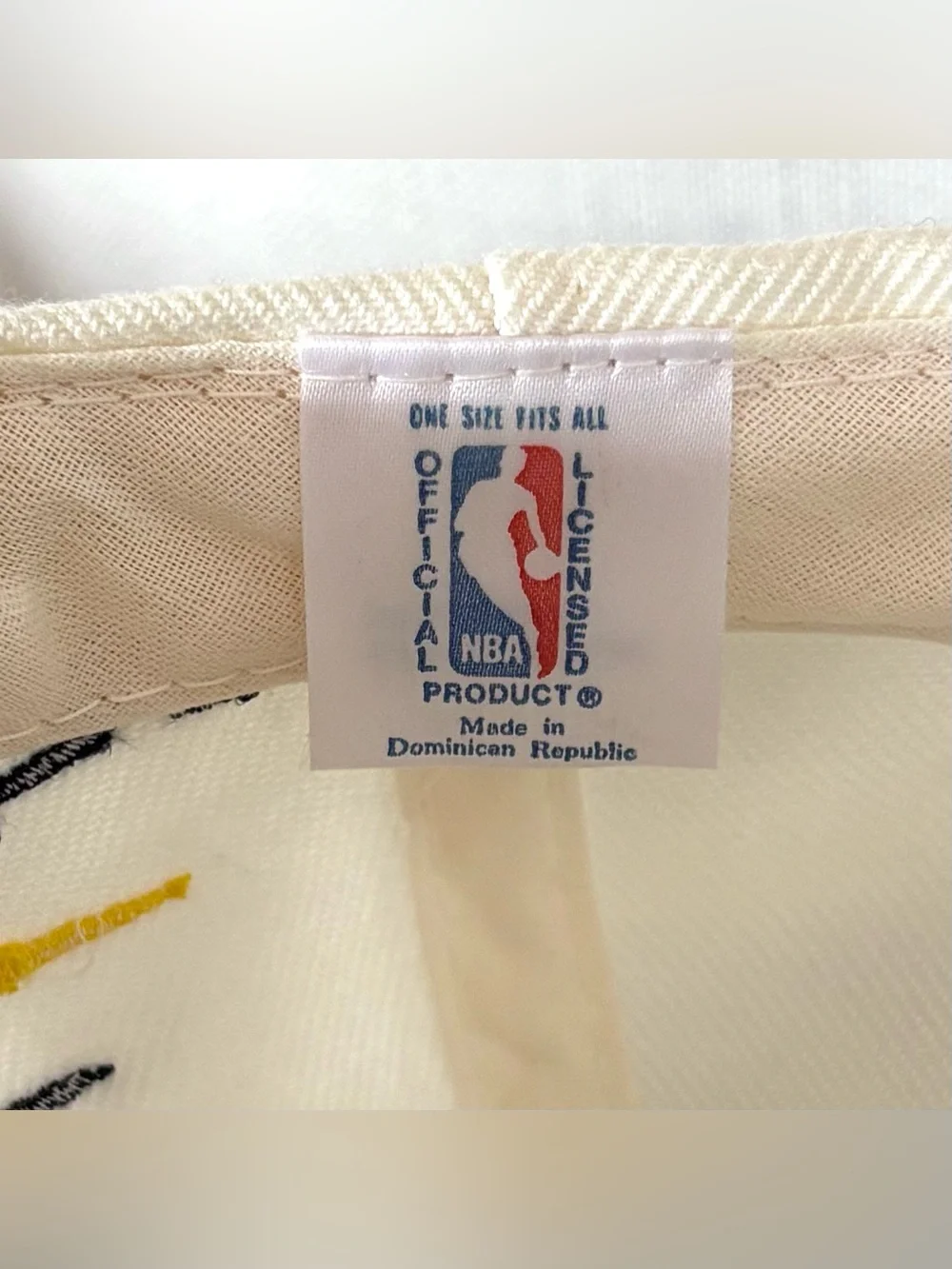 Vintage Indiana Pacers Logo Athletic Diamond Collection Snapback Cap Cream Blue